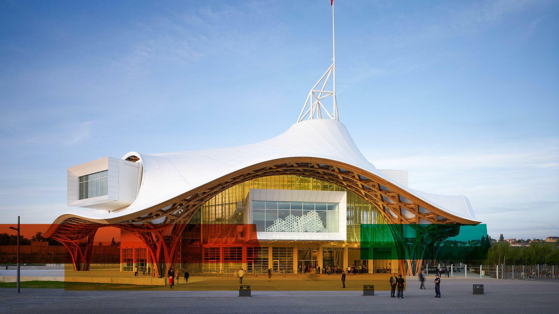 Le centre Pompidou de Metz vue de face