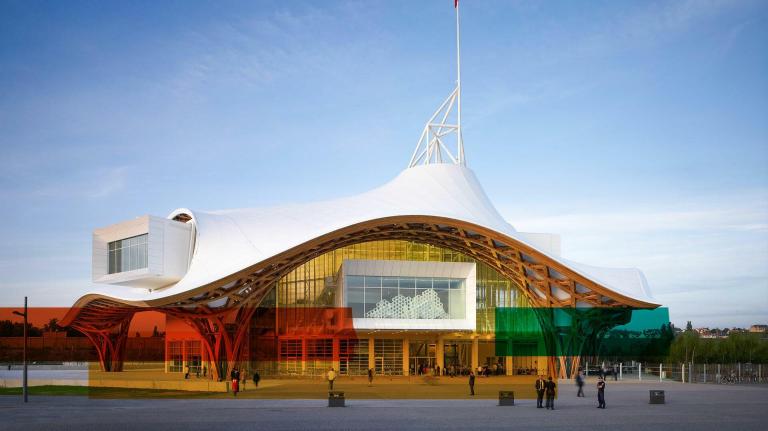 Le centre Pompidou de Metz vue de face